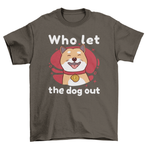 Dogecoin collar dog t-shirt