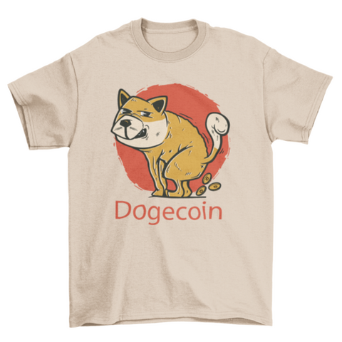 Dog pooping cryptocurrency t-shirt